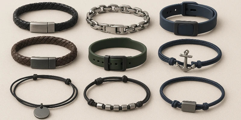 verschiedene lederarmbander