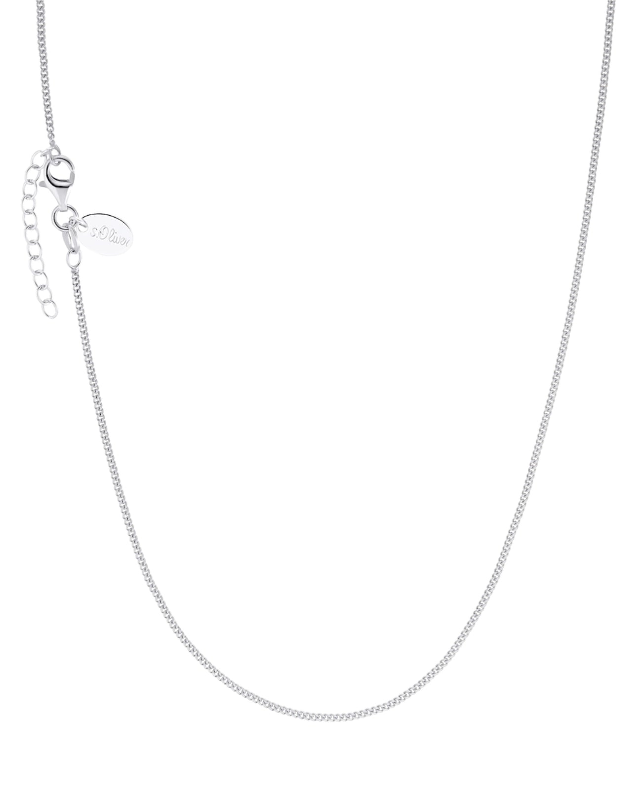collierkette panzer silber mit karabiner verschluss