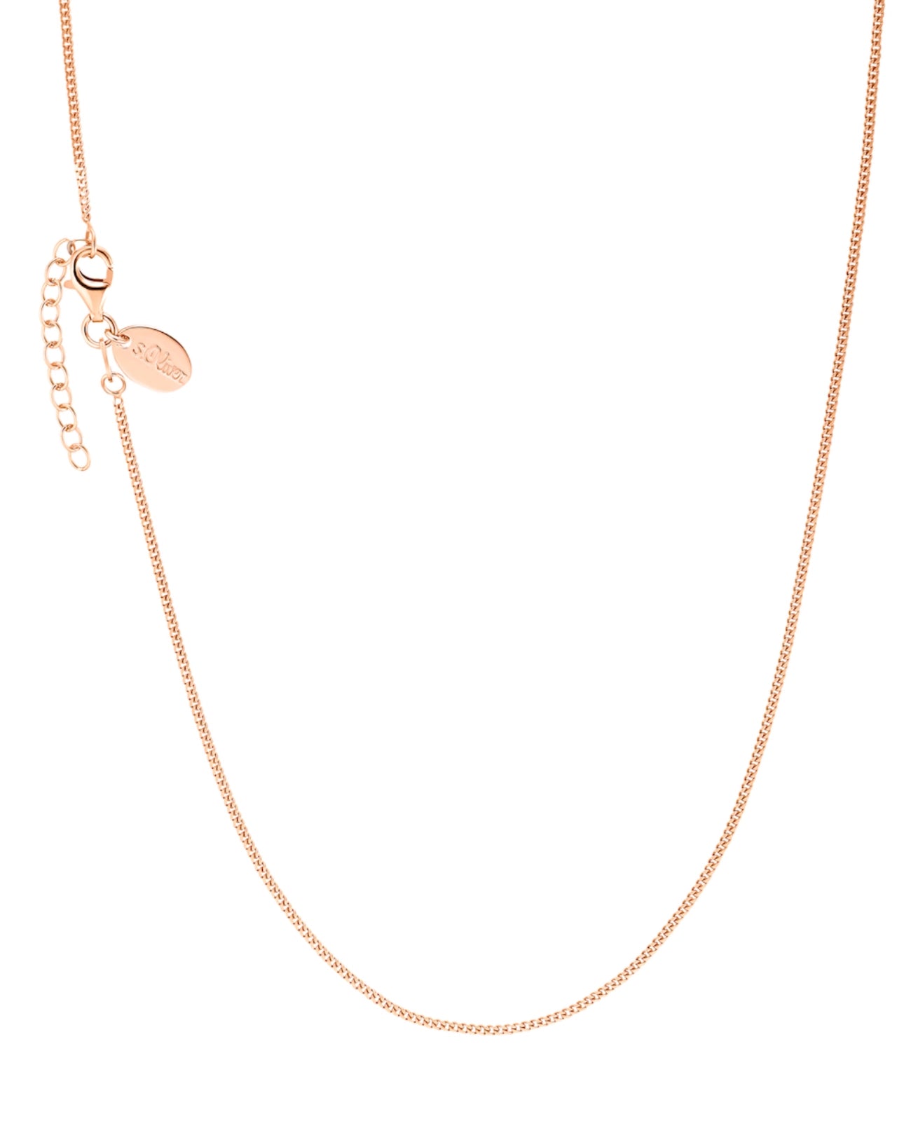 collierkette panzer rosegold mit karabiner vesschluss