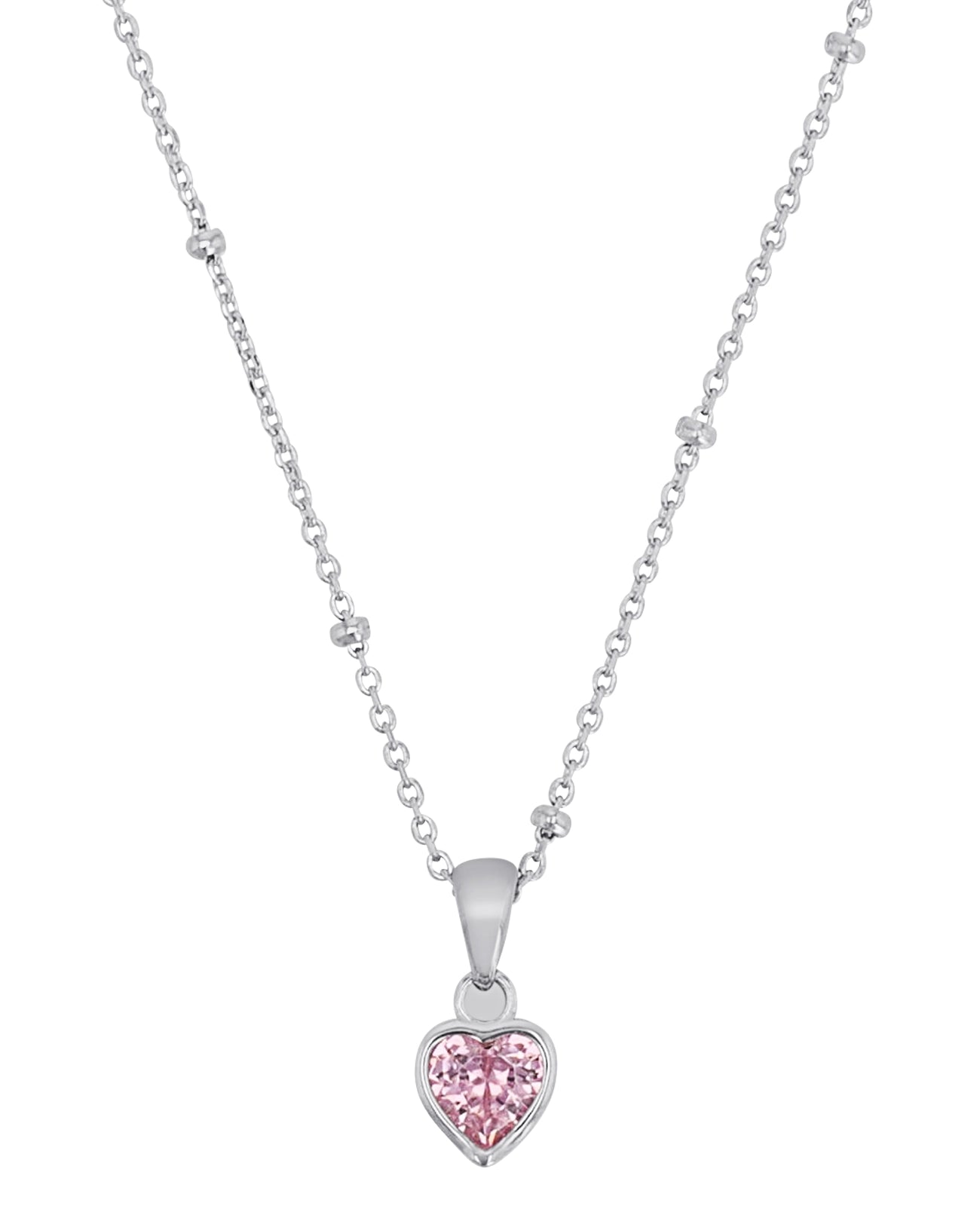 ankerkette mit rosa herz zirkonia anhänger
