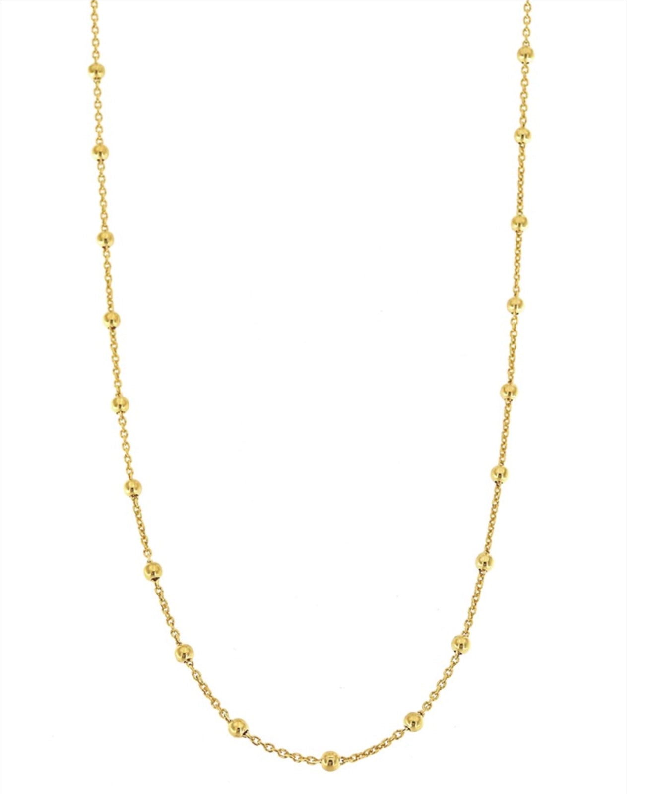 Ankerkette mit Kugeln dazwischen goldfarben