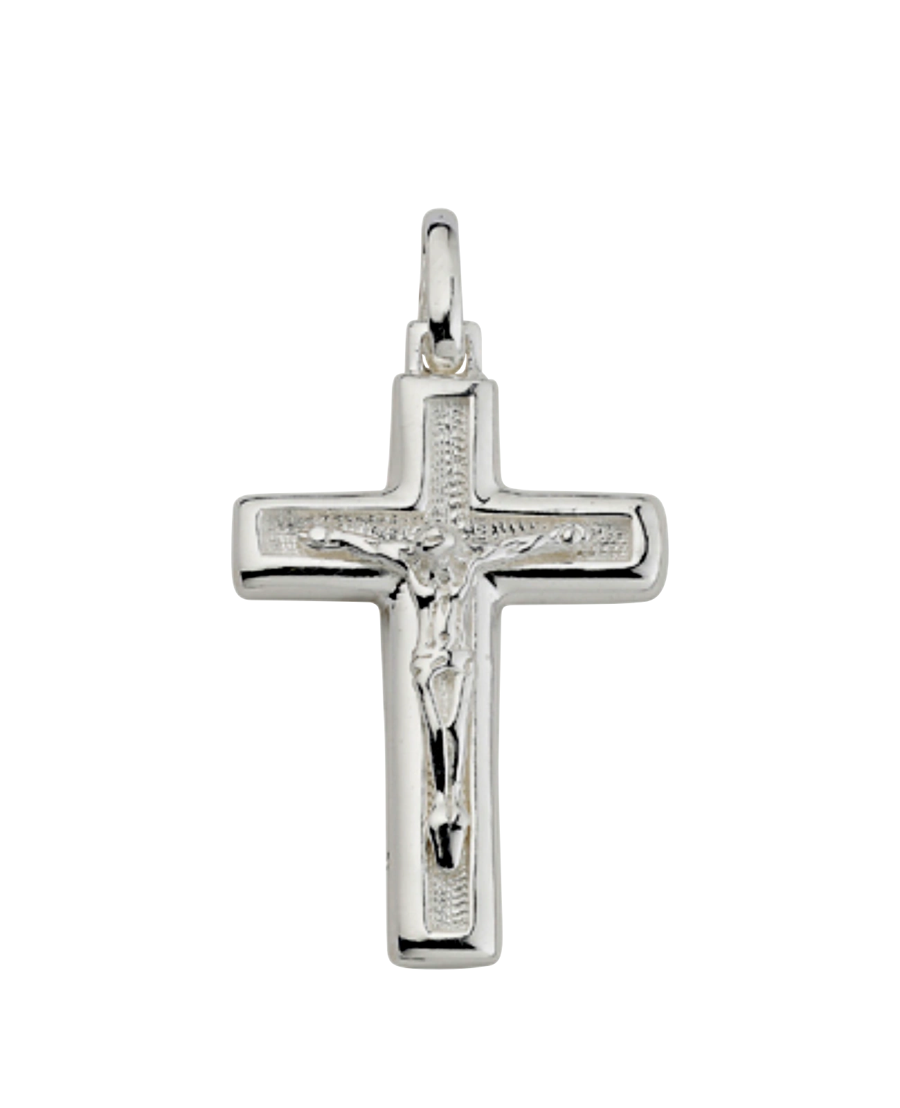 Kantiger kreuz anhänger mit Korpus