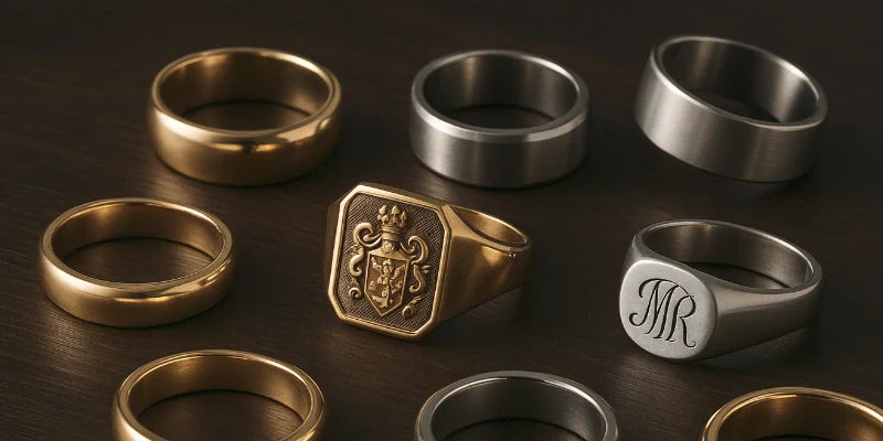 wappenringe und auch glatte ringe