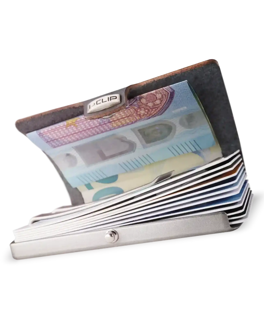  Rechteckig braunes Leder Druckknopf