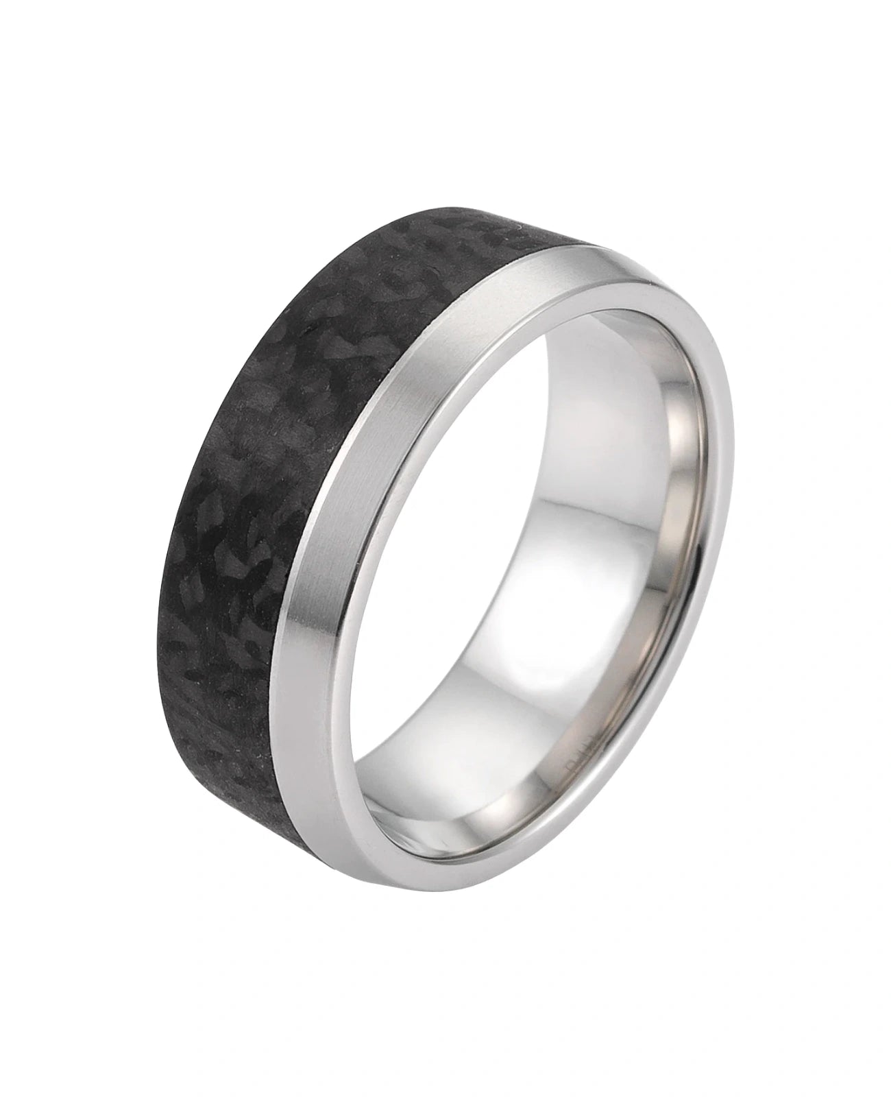 Ring mit 2 drittel der fläche Carbon 1 drittel Edelstahl