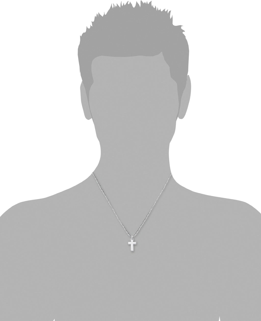 dicke panzerkette mit eckigen kreuz anhänger