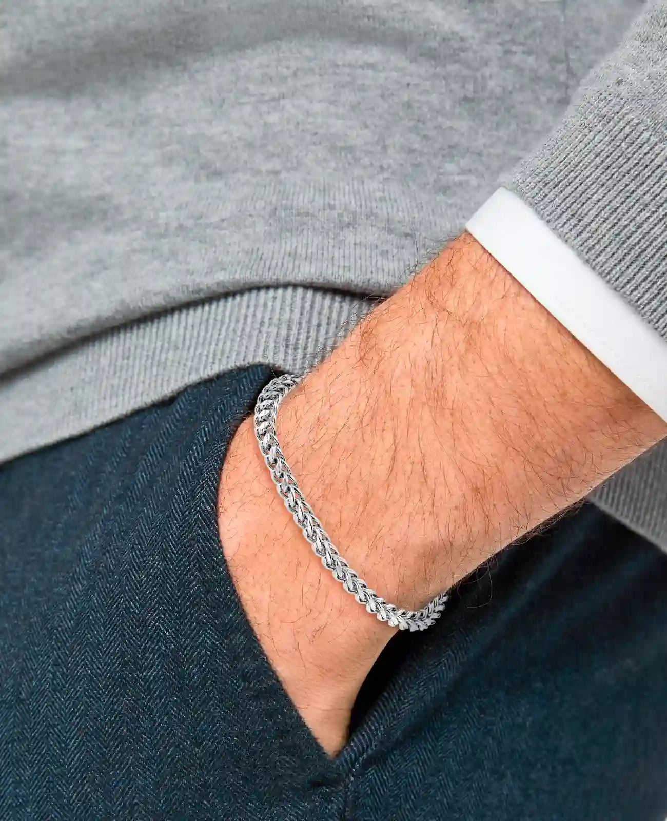 Königsketten ähnliches Armband mit karabiner verschluss