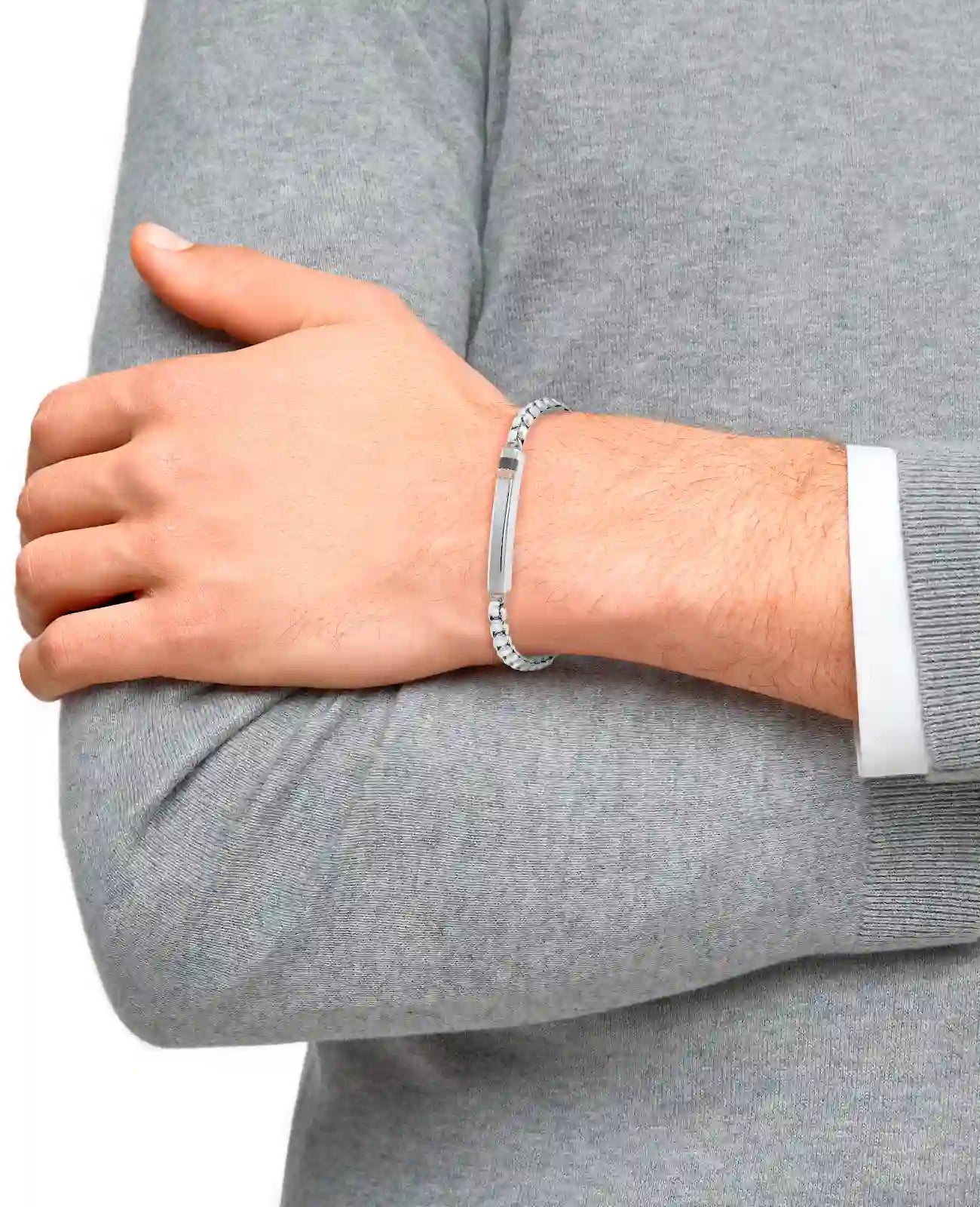 ident armband mit dicken venezia armkette
