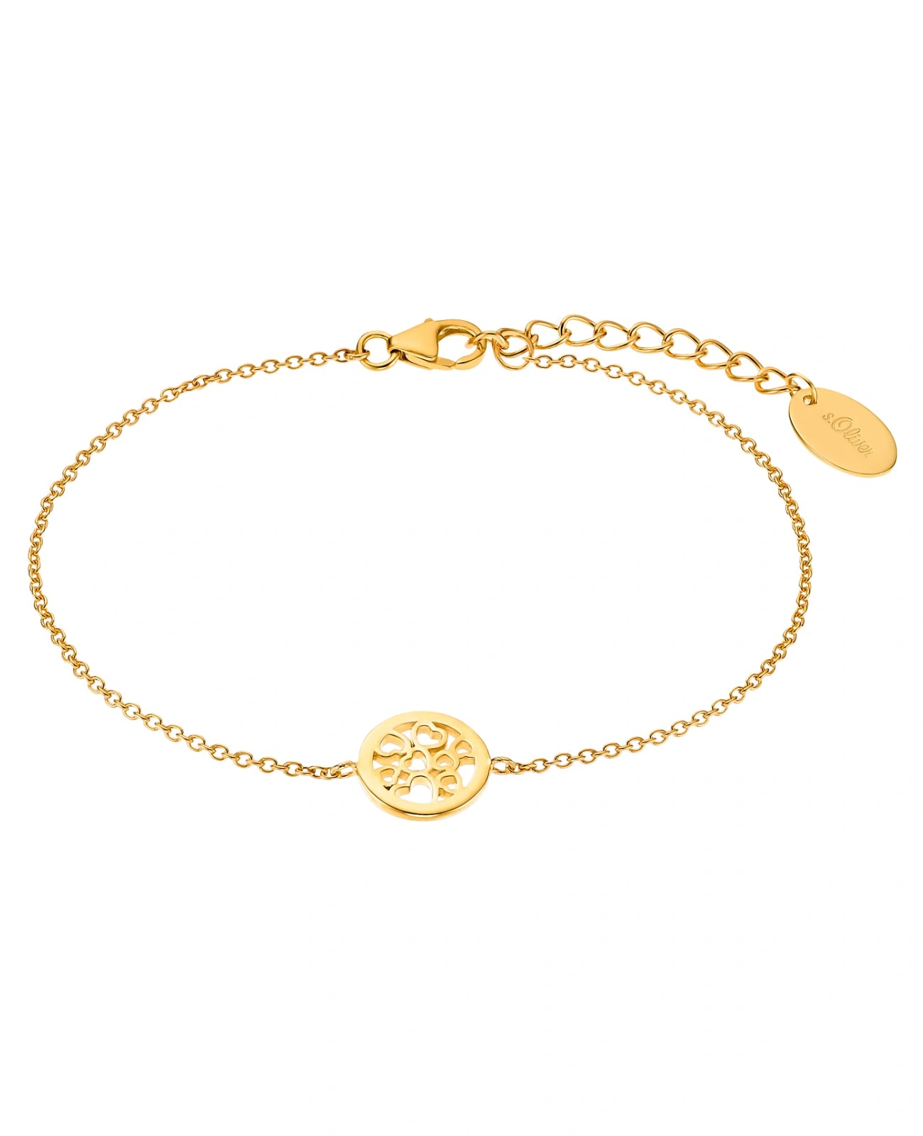 Armband mit runden offenen Scheibe bestehend aus lauter offenen herzen