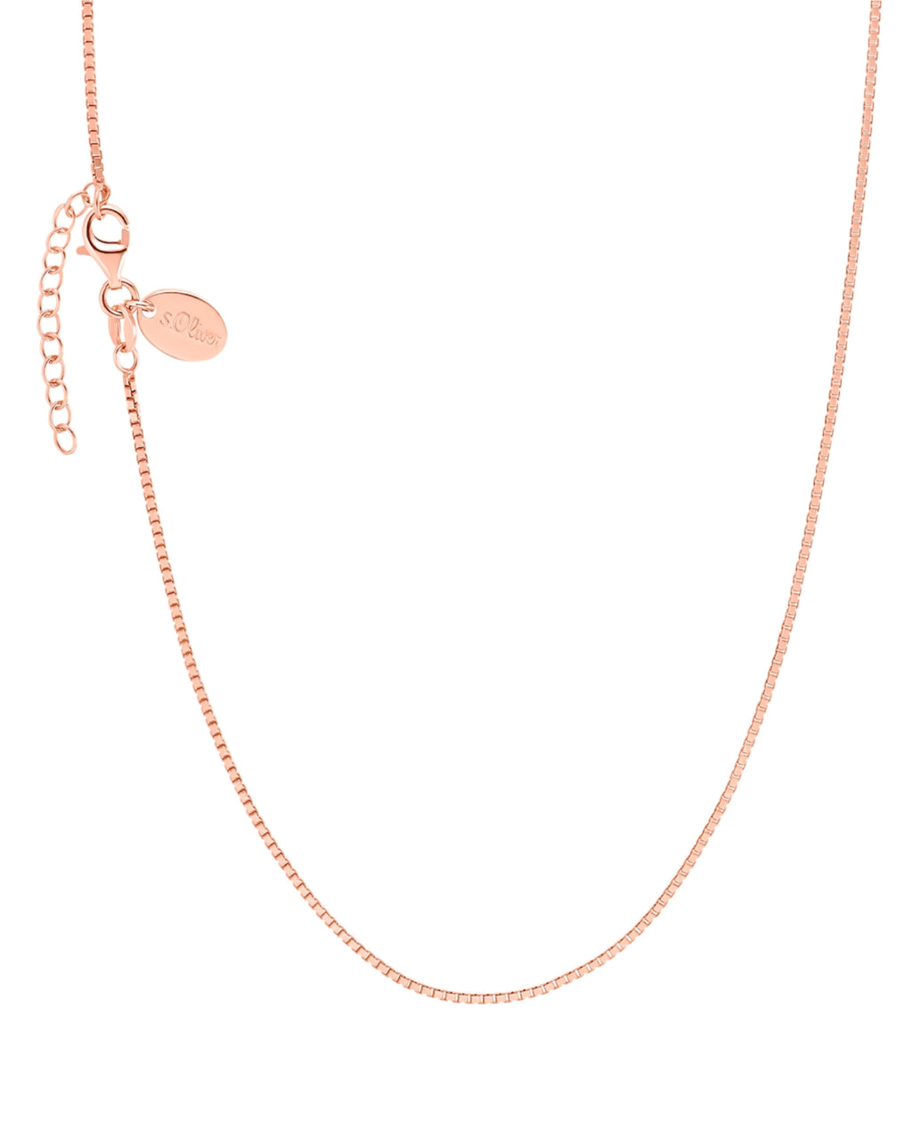 collierkette venezia rosegold mit karabiner verschluss
