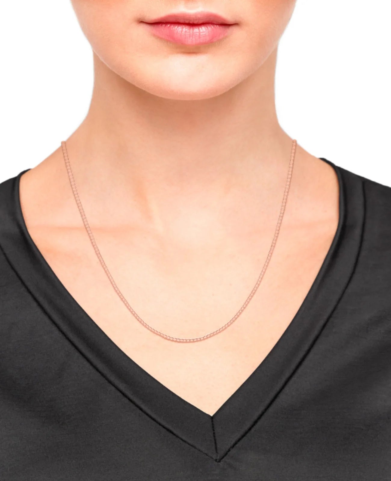 collierkette venezia rosegold mit karabiner verschluss