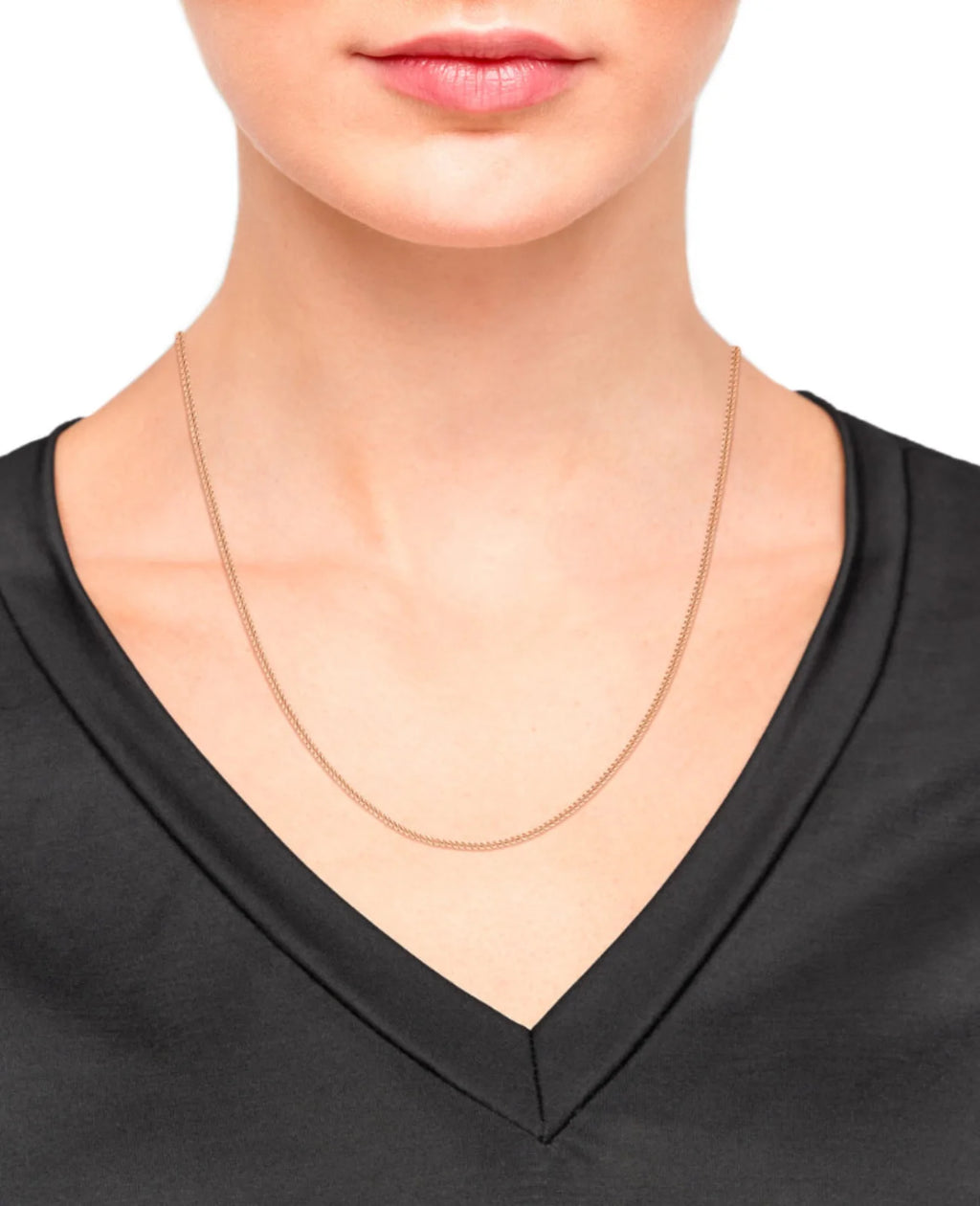 collierkette panzer rosegold mit karabiner vesschluss