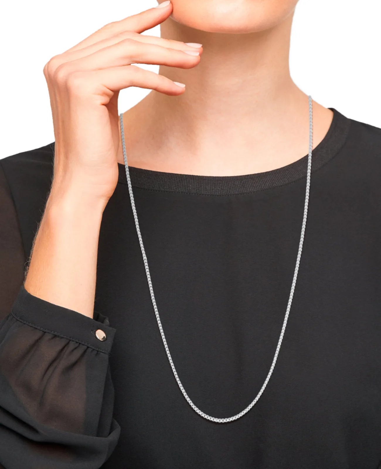 collierkette venezia silber mit karabiner verschluss