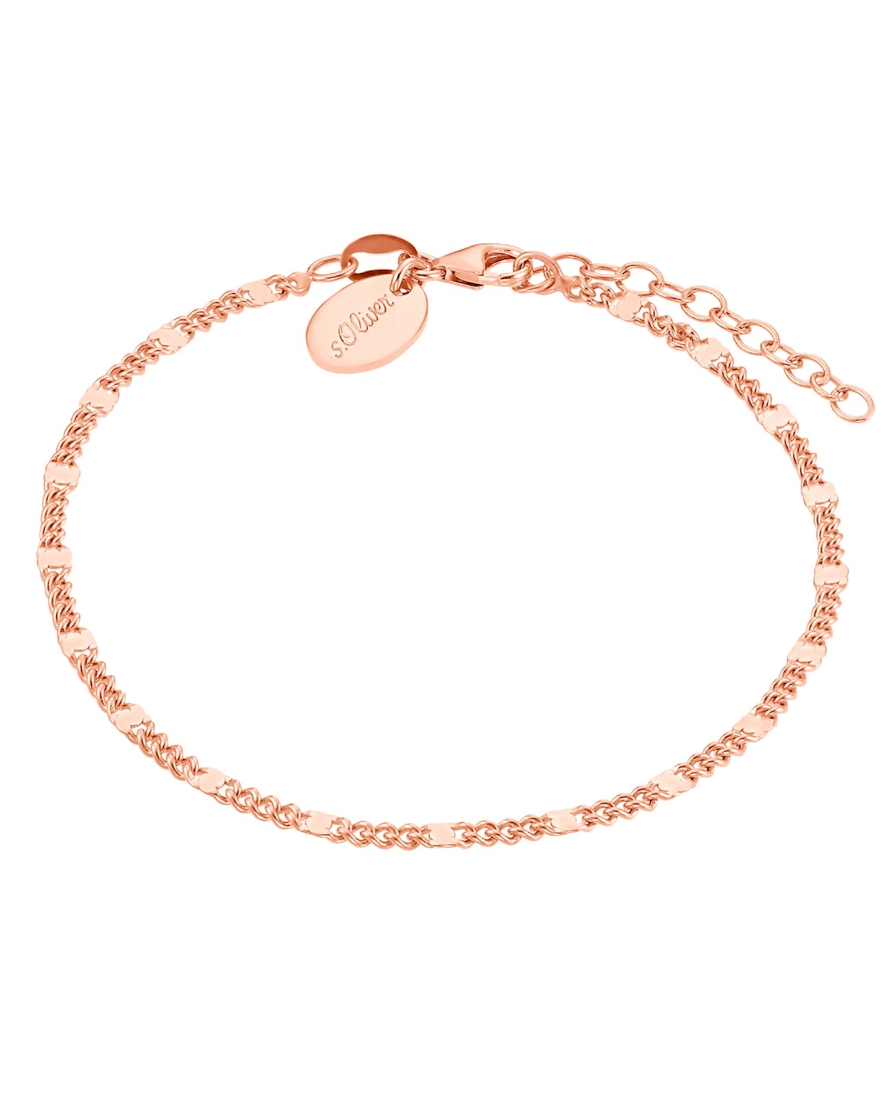 rosefarbenes phantasie armband rosafarben mit karabiner verschluss