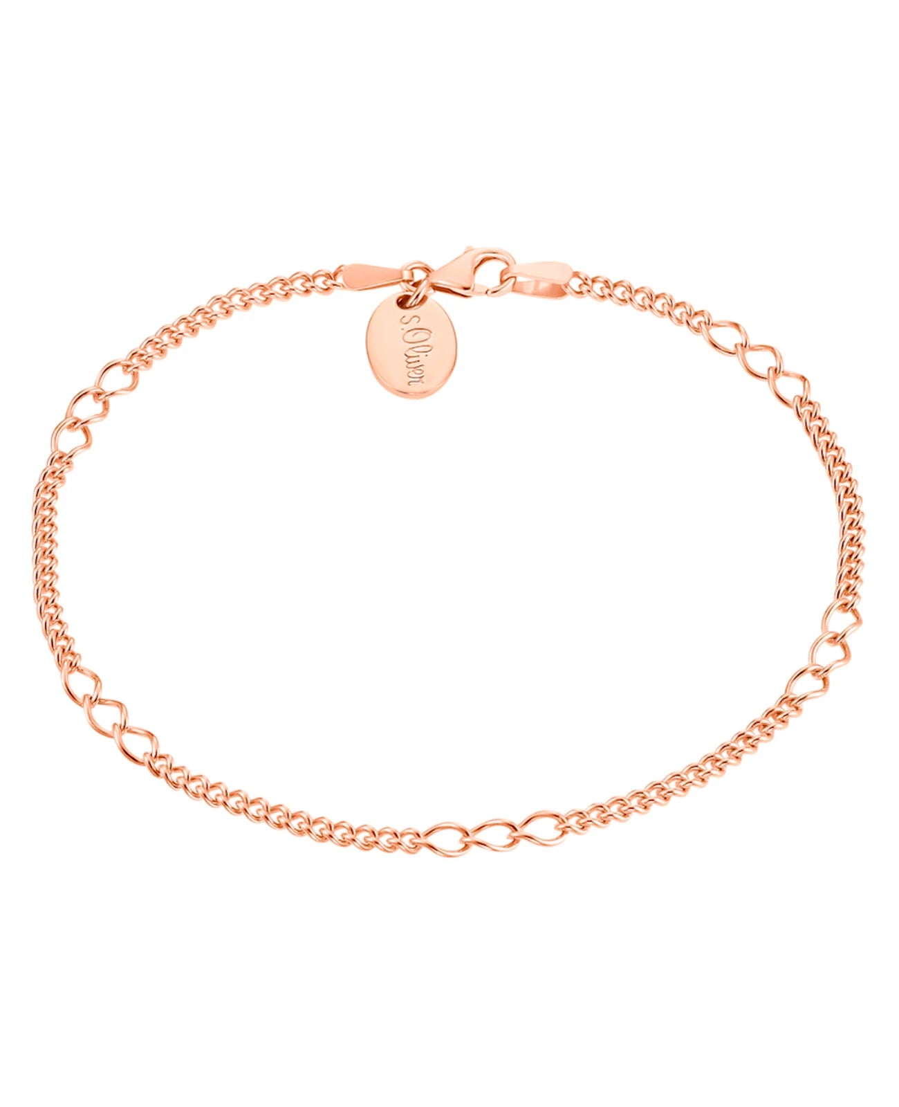 rosefarbenes Armband panzer mit 3 größeren gliedern