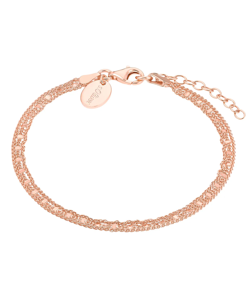 Dreihreihiges Armband mit karabiner verschluss