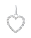 Herz anhänger offen der ganze rahmen ist mit zirkonia steinen besetzt