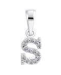 buchstabenanhaenger s silber mit zirkonia steinen