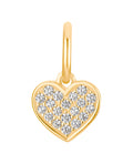 Herz anhänger voll mit zirkonia steinen besetzt