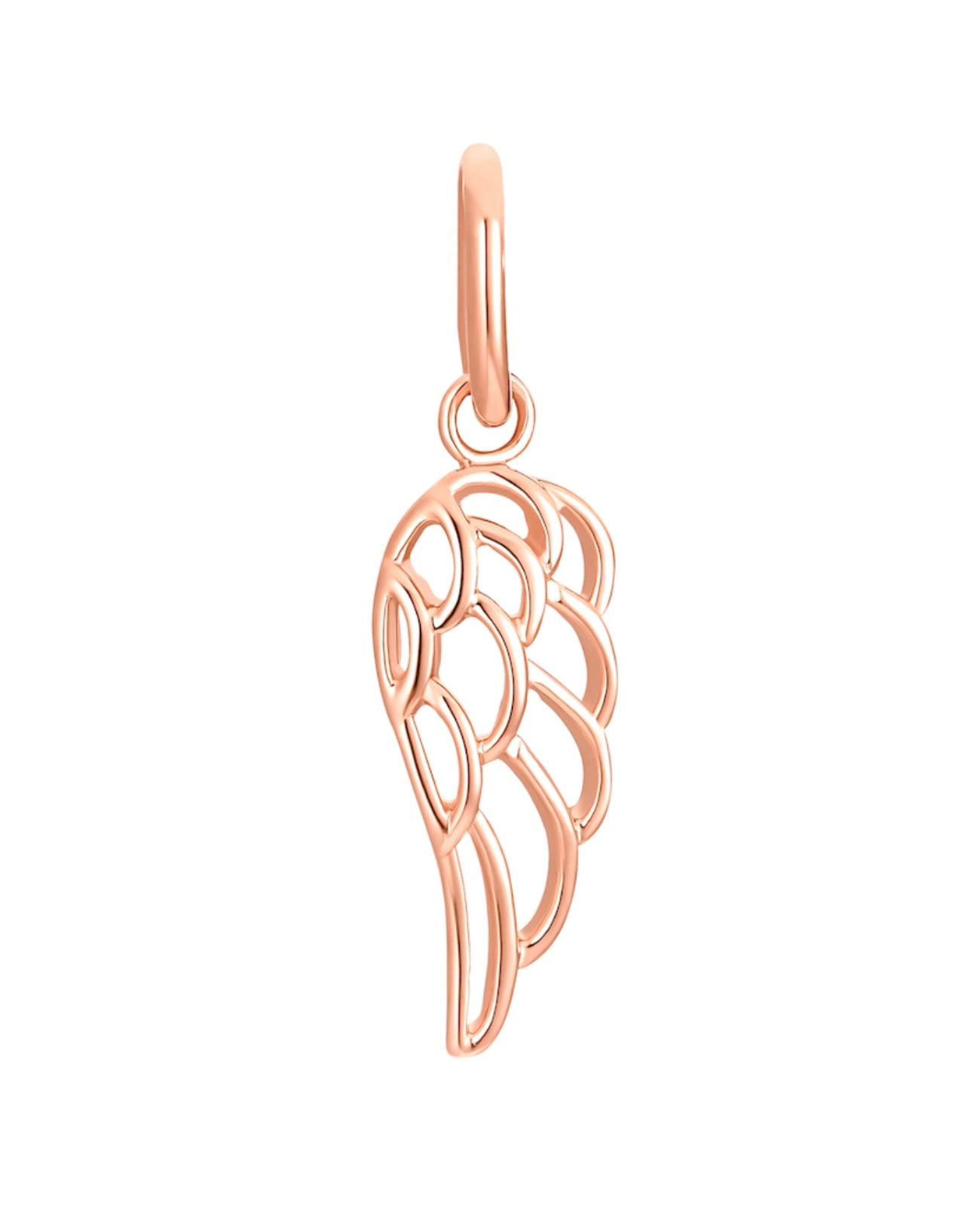 offener engelsflügel anhänger rosegold