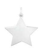 Flacher stern anhänger