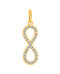 Unendlichkeitszeichen anhänger voll mit zirkonia steinen besetzt