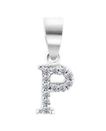 buchstabenanhaenger p silber mit zirkonia steinen