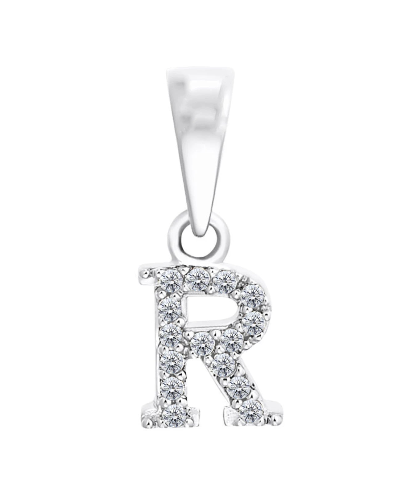 buchstabenanhaenger r silber mit zirkonia steinen