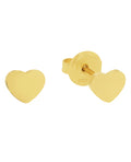 flache herz ohrstecker goldfarben