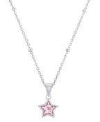 ankerkette mit rosa stern zirkonia anhänger