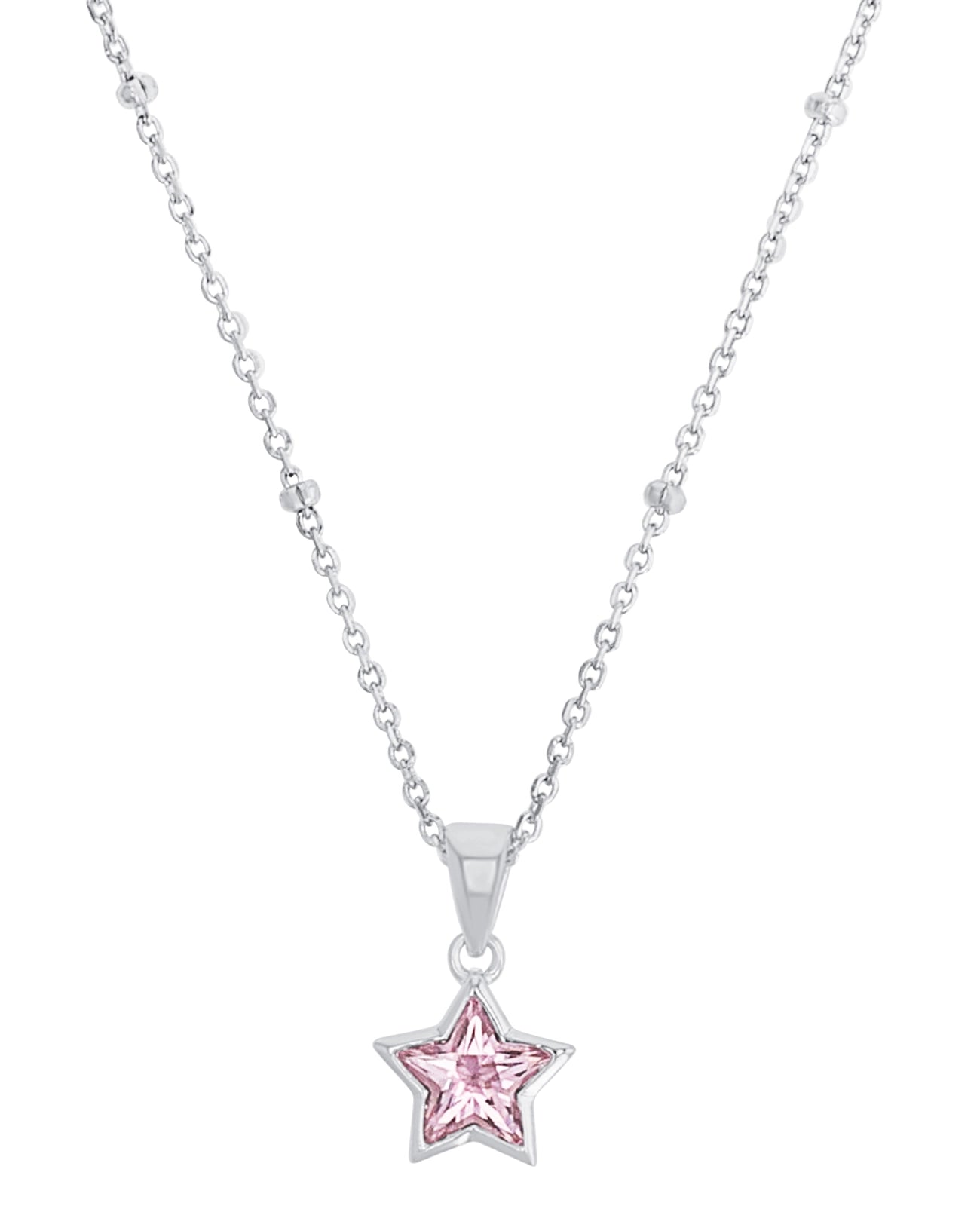 ankerkette mit rosa stern zirkonia anhänger