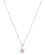ankerkette mit rosa stern zirkonia anhänger