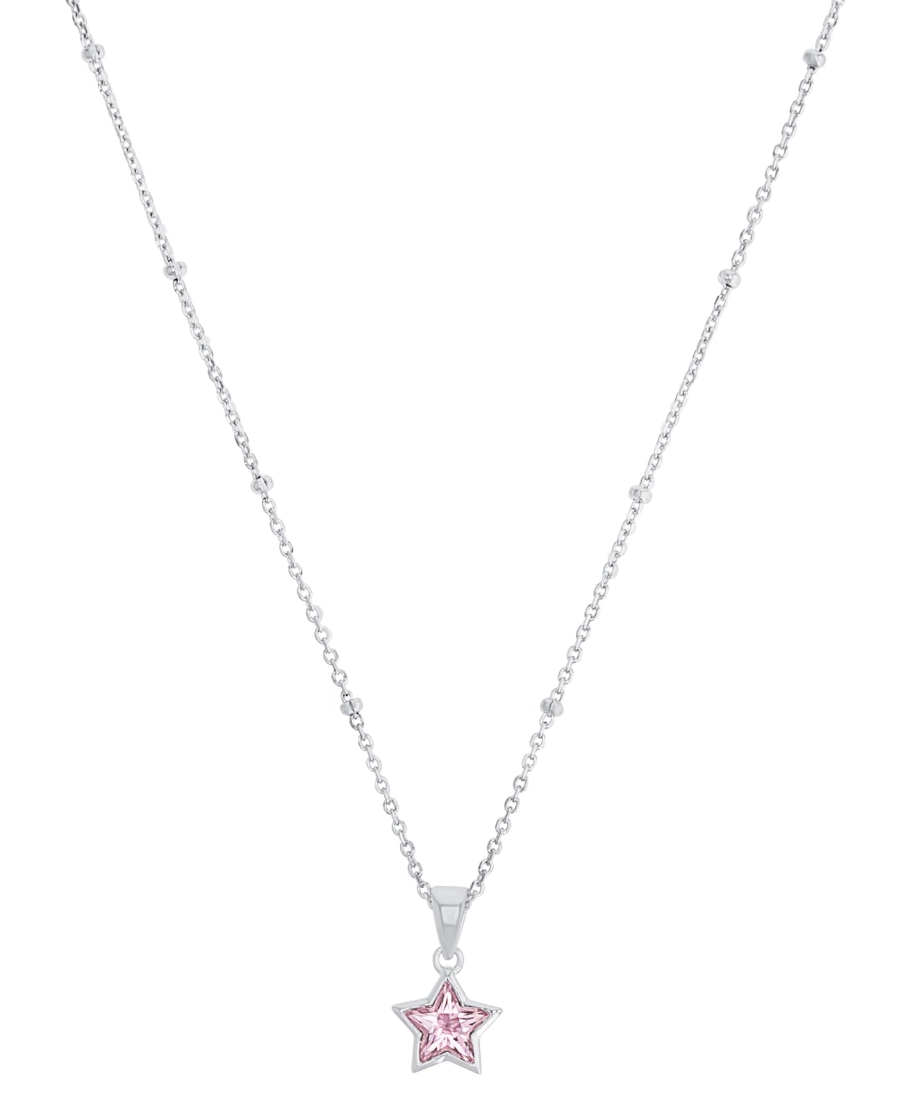 ankerkette mit rosa stern zirkonia anhänger
