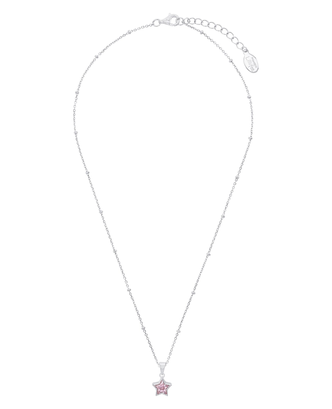 ankerkette mit rosa stern zirkonia anhänger