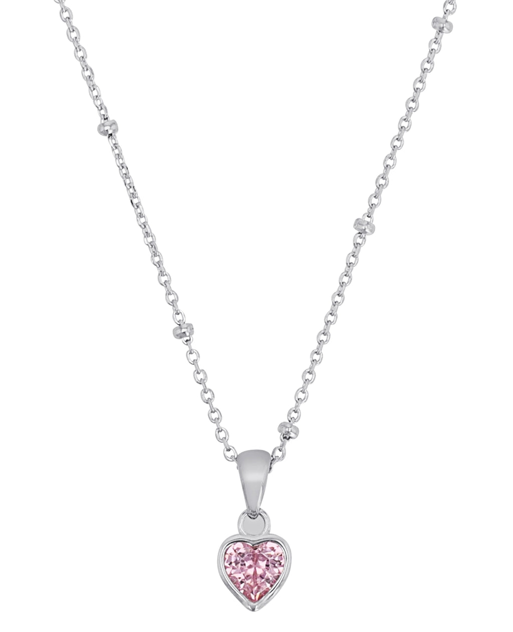 ankerkette mit rosa herz zirkonia anhänger