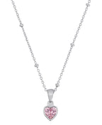ankerkette mit rosa herz zirkonia anhänger