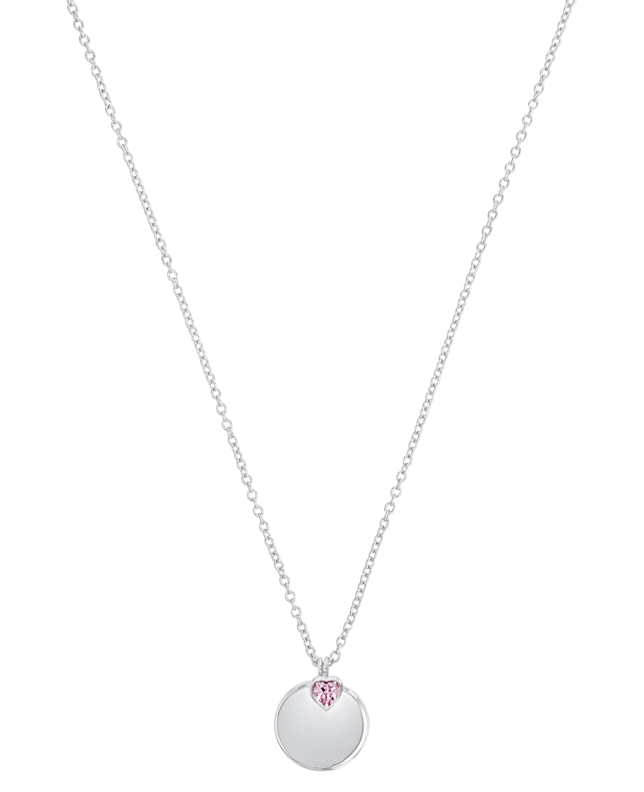ankerkette runden flachen Scheiben anhänger und rosa stern zirkonia anhänger