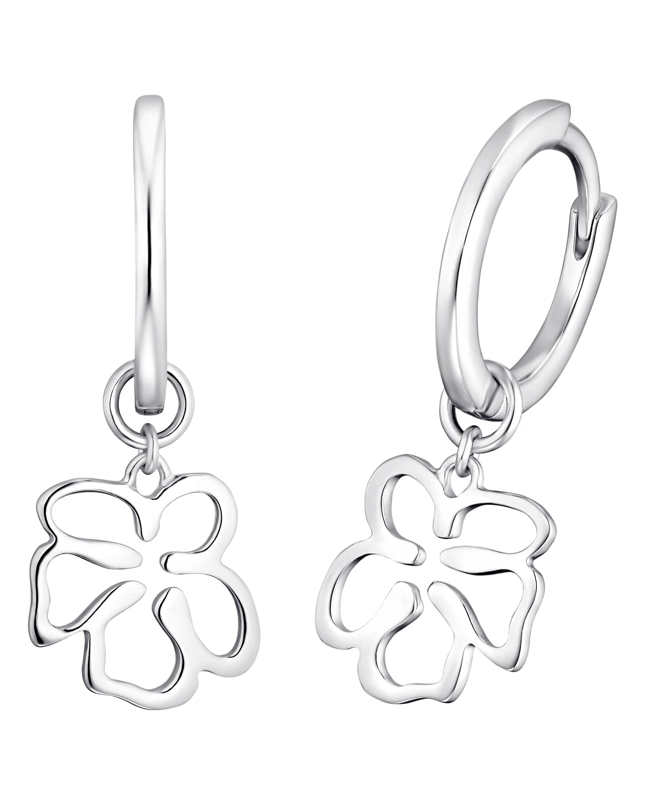 creolen mit blumenmotiv Einhänger