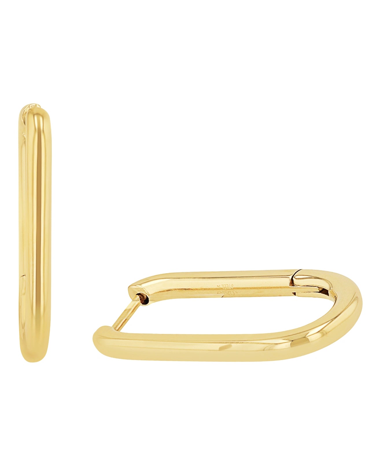 ovale dünne creolen