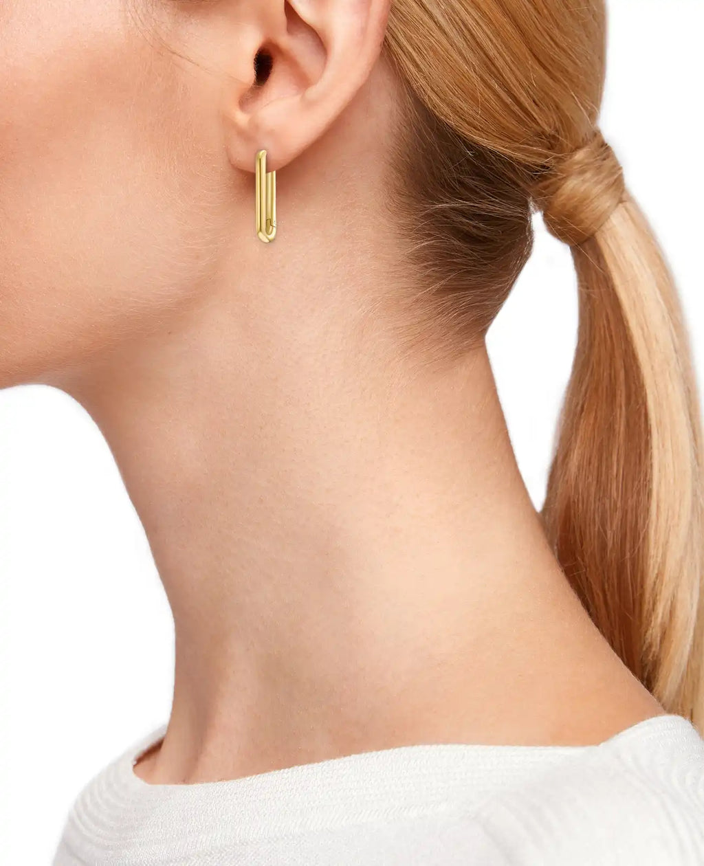 ovale dünne creolen