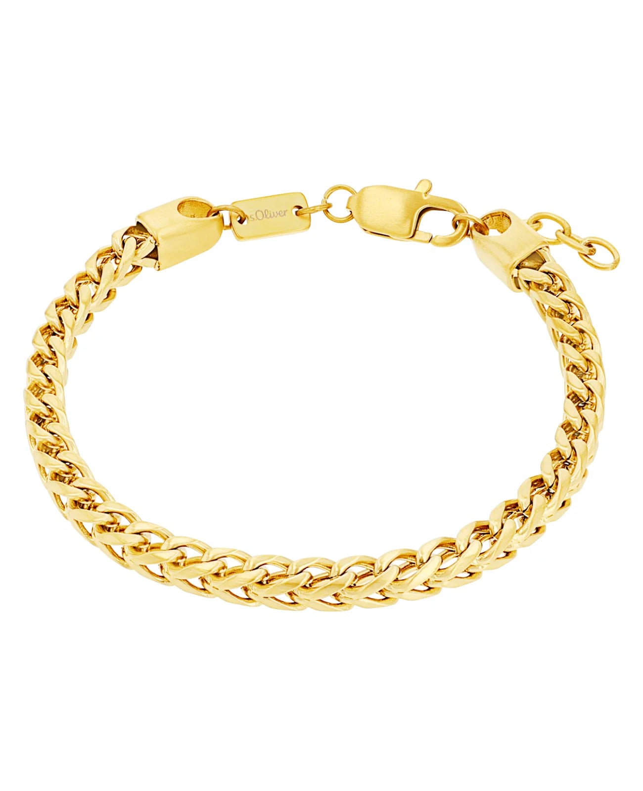königskettenähnliches armband goldfarben mit karabiner verschluss