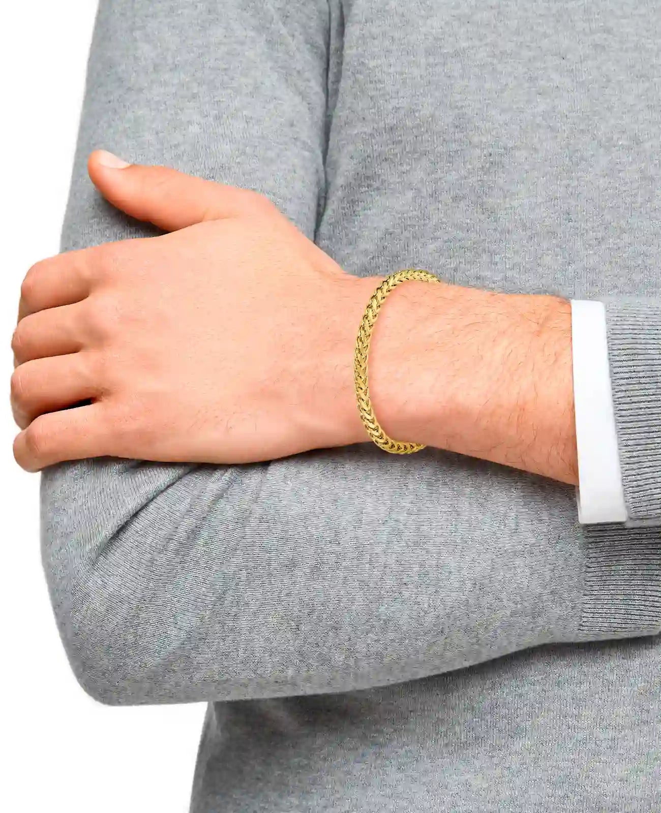 königskettenähnliches armband goldfarben mit karabiner verschluss