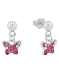 Ohrstecker mit baumelden schmetterling in zosa und zirkonia