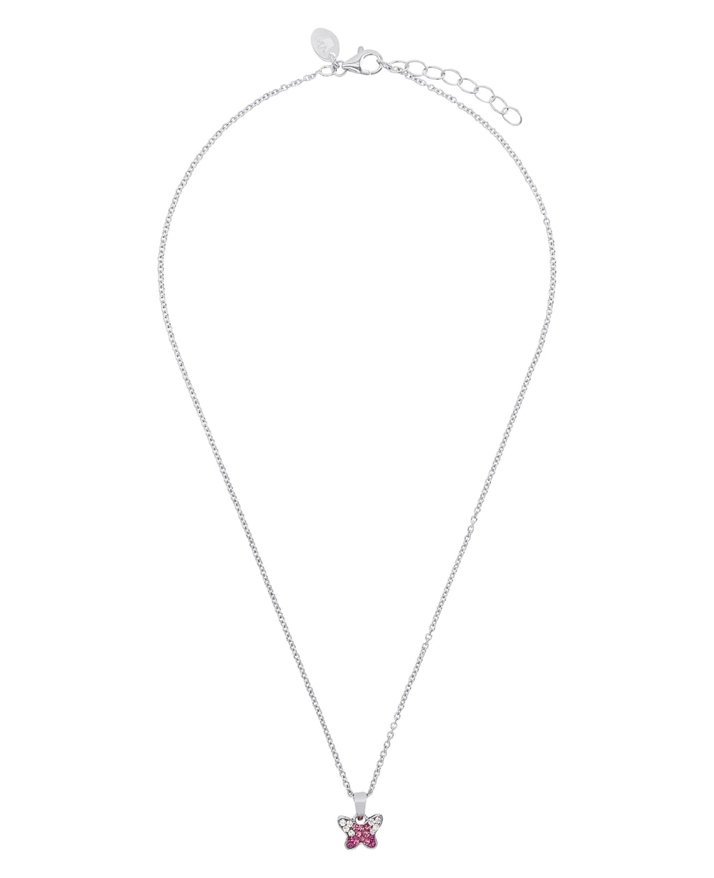 Ankerkette mit schmetterling anhänger rosa mit zirkonia
