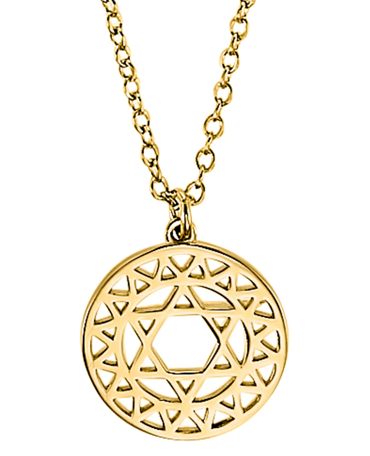 Ankerkette mit großen runden anhänger herz chakra