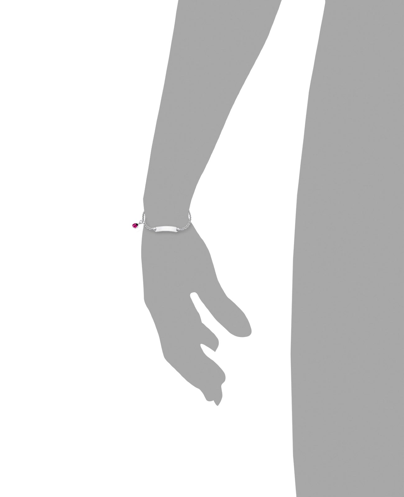 Anker ident armband mit roten Marienkäfer in der linken kette