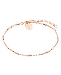 Ankerkette Armband rosegold mit zylindrischen Zwischenteilen