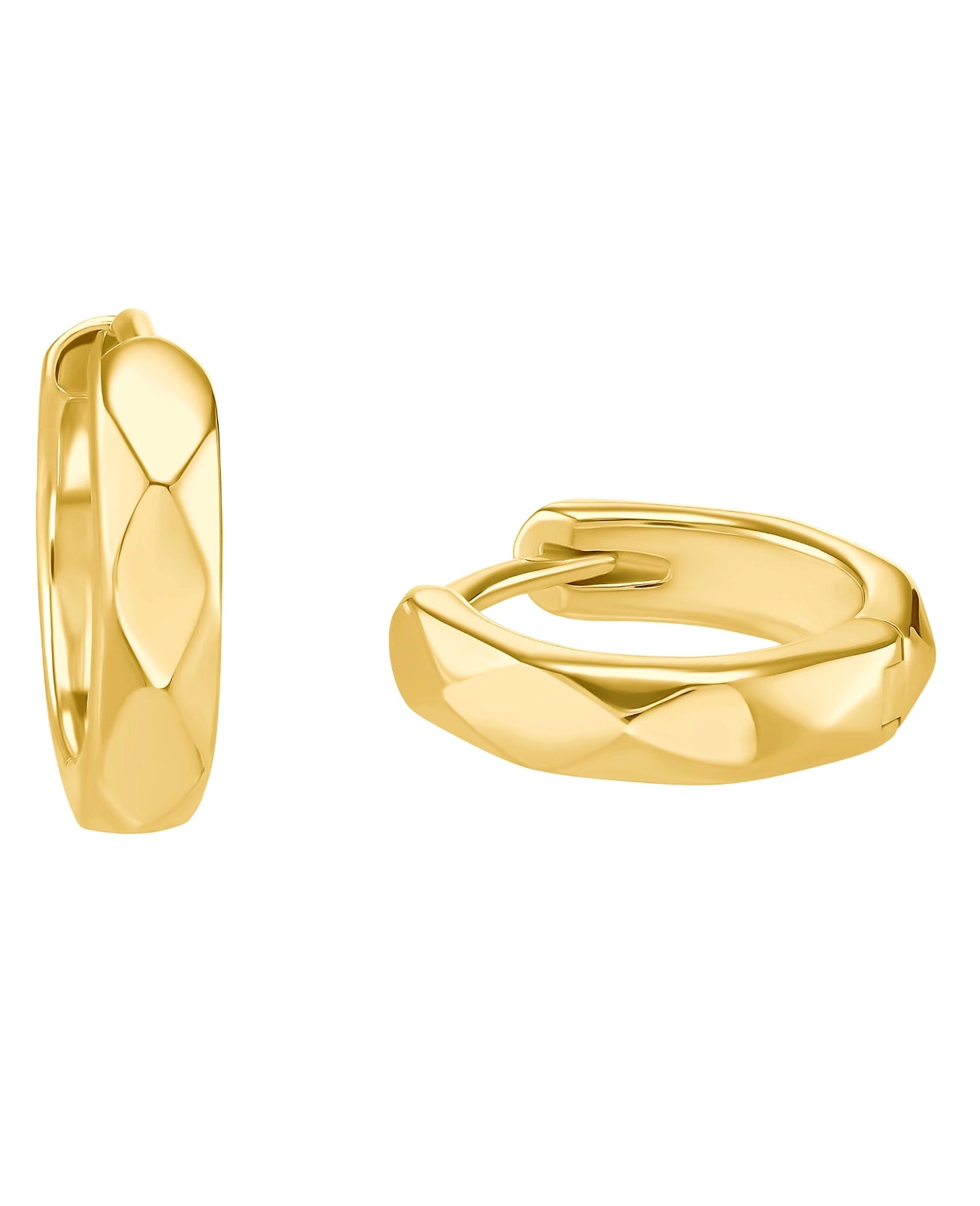 Einfache creolen goldfarben mit motiv Oberfläche
