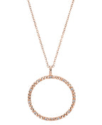 Ankerkette mit Reif Anhänger rosegold und zirkonia steinen