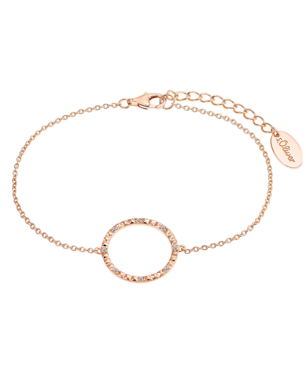 Anker Armband mit Reif als mittelteil und zirkonia steinen